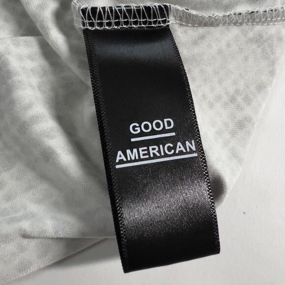 Good American L Womens Printed True Wrap Dress Python Gray Black Snake - Picture 9 of 10